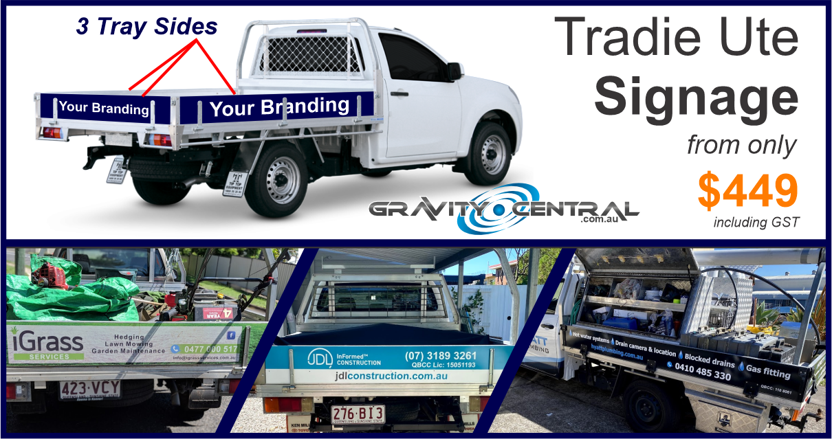 tradie ute signs